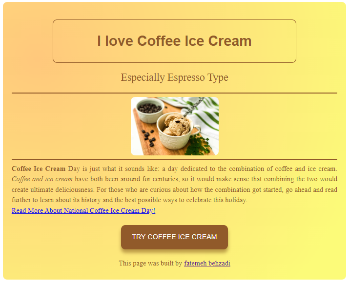 icecreamcoffee project preview